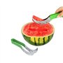 Trancheuse de Fruits Multifonctions - Watermelon Slicer - Ananas Eplucheur - Coupe Avocat 3 en 1 Éplucheur Skinner - Orange-Eplu
