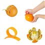 Trancheuse de Fruits Multifonctions - Watermelon Slicer - Ananas Eplucheur - Coupe Avocat 3 en 1 Éplucheur Skinner - Orange-Eplu