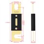 Heschen ANL Fuse ANL-120 Lot de 2 fusibles 120 A pour système audio de voiture Doré et noir