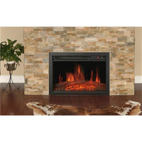 Chemin’Arte Insert Électrique à Encastrer Effet Flammes LEDs Oxford - 2000W - Conçu en France - 61 x 20 x 45 cm - Garanti 2 Ans