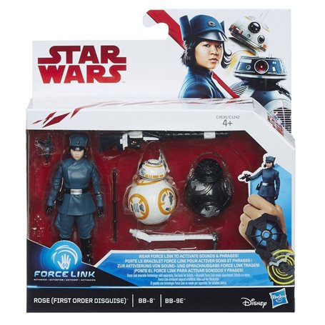 ROSE FIRST ORDER DISGUISE BB8 AND BB9 STAR WARS FORCE LINK ACTION FIGURE 3 PACK