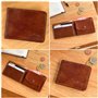 Gusti Portefeuille Cuir Studio Fodor Portefeuille rétro Porte-Monnaie Vintage Pochette en Cuir Homme Femme Cuir de Buffle Marron