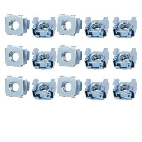 sourcingmap 15 pièces écrou cage M8 65Mn ressort en acier captif ton argent pour serveur étagère armoire