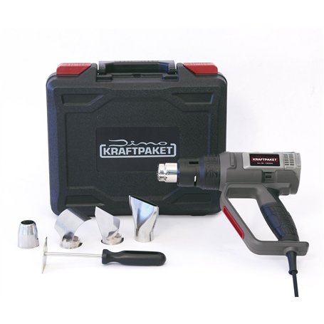 Dino KRAFTPAKET Pistolet à air Chaud DIY 2000 W (10 (3 + 7) Niveaux de température : 50-600 °C
