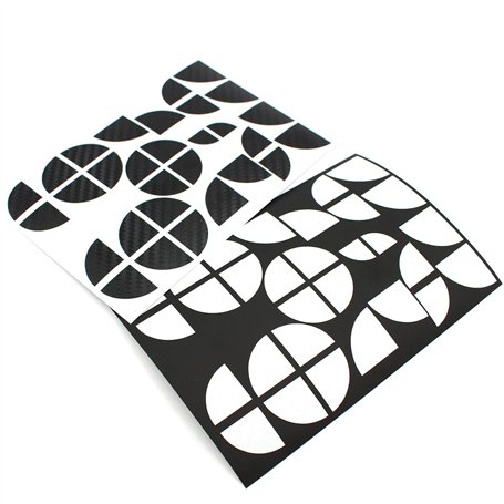 Autocollants coins d’emblème aspect carbone 4D de Finest-Folia