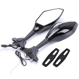 TABEN Rétroviseurs LED Clignotants intégrés pour Moto