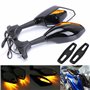 TABEN Rétroviseurs LED Clignotants intégrés pour Moto, vélo de Course ou de Sport (E-Mark)
