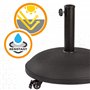 AKTIVE Support de Parasol Rond avec Roues, Base Ciment 25 kg, Tube Acier réglable Ø35-48 mm, résistant aux intempéries, diamètre