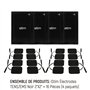iStim 16 Noir Électrodes TENS Auto-Adhésives 5x5 cm – Douces, Réutilisables, Compatibles Electrostimulateur TENS/EMS, Connecteur