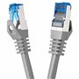BIGtec cable ethernet 10 pièces - 0,50m CAT 7 cable rj45 50 centimètre LAN câble internet gigabit CAT7 Câble réseau gris