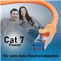 BIGtec cable ethernet 2 pièces - 2m CAT 7 cable rj45 LAN câble internet gigabit CAT7 Câble réseau orange