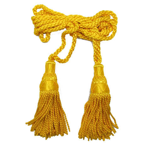 Cordon Bugle de cérémonie Stewart Bugle pour bandes de marche en soie jaune