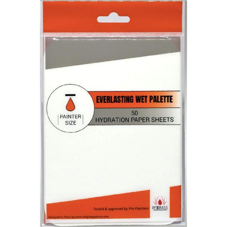 50 Hydration Paper Sheets Everlasting Wet Palette - Painter Size