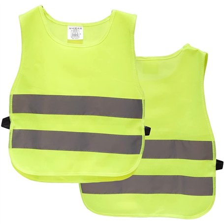 Lot de 2 gilets réfléchissants pour enfants Jaune 43
