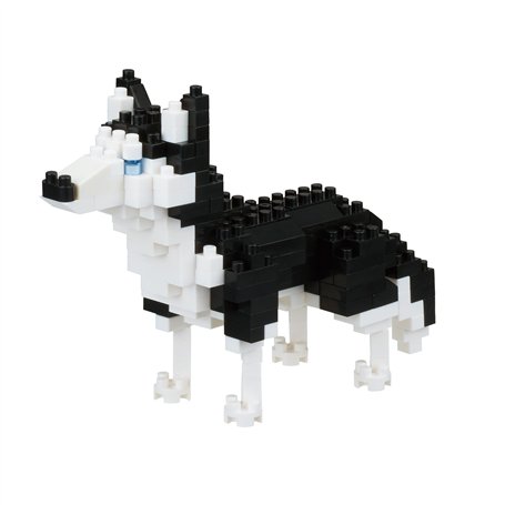 Bandai - Nanoblock - Figurine Chien - Husky Sibérien - Mini-Figurine en Briques 190 pcs - Jeu de Construction Montage Maquette A