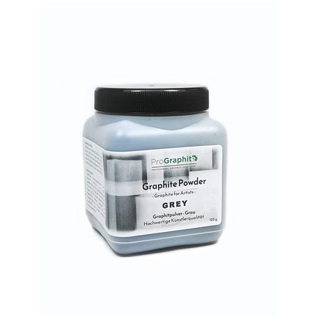 ProGraphite d'artiste I 125 g I Gris I Graphite naturel I Poudre d'artiste I Graphite naturel pour dessiner l'ombrage