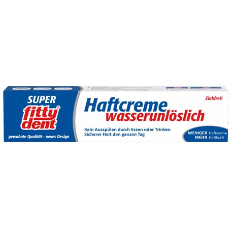 FITTYDENT Crème adhésive super adhésive 40 g - Longue tenue et forte adhérence - Spécialement conçue pour les mâchoires inférieu