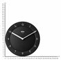 Horloge murale analogique classique Braun avec mouvement à quartz silencieux, facile à lire, diamètre de 20 cm, en noir, modèle 
