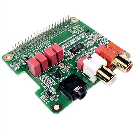 InnoMaker Carte Audio DAC HiFi Hat pour Raspberry Pi 5/4/3B+/Zero | PCM5122 384kHz/32bit avec DOP | Double Oscillateurs