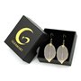Gleamart délicat Filigrane abattants Boucles d'oreilles légères feuilles plaqué métal oreille Goujons Boucles d'oreilles longues