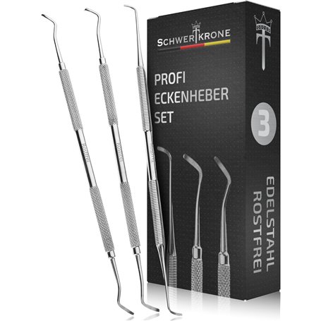 Schwertkrone Kit Manucure et Pédicure 3-en-1 - Outils de Précision en Acier Inoxydable