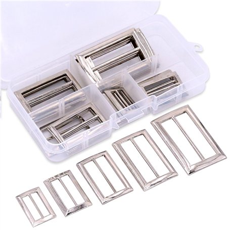 Swpeet 25 Pièces Combinaison Métal Tri - Glide Slide Boucle Kit