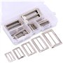 Swpeet 25 Pièces Combinaison Métal Tri - Glide Slide Boucle Kit