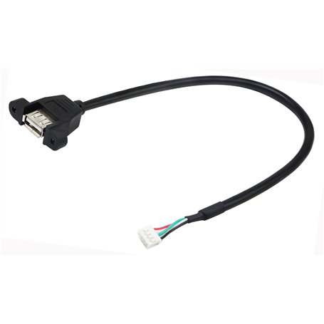 zdyCGTime Montage sur Panneau USB 2.0 d'un cble USB A Femelle vers 4 Broches Femelle Dupont cble USB de la Carte Mère (30 cm/30