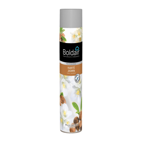 BOLDAIR - Aérosol parfumant Karité jasmin - Elimine les mauvaises odeurs - Parfume agréablement - Forte rémanence - Pulvérisatio