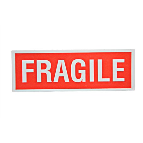 Apli 119209-1000 Etiquettes autocollantes "Fragile" - Dimensions: 50x144 mm - Couleur: rouge et blanc - Etiquetage pour cartons