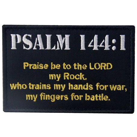 Tactique Psalm 144:1 BNW Combat Morale Brodé Crochet et boucle d'attache Patch