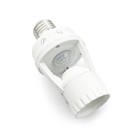 LED E27 Douille Culot Detecteur De Mouvement AC10-240V 60W Max - Blanc 1PCS