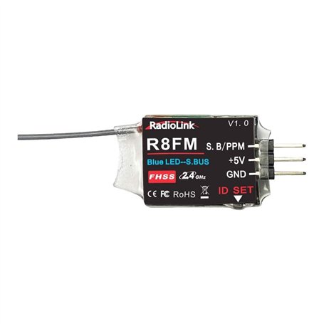 Radiolink R8FM 8 Canaux 2.4GHz Micro RC Récepteur SBUS/PPM pour Mini FPV Racing Drone