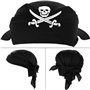 Blulu 12 Pièces Bandana de Pirate Bandana de Capitaine de Pirate Noir pour Fête à Thème de Pirate, Faveurs de Fête d’Halloween e