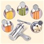 Machine à Pâtes en Acier Inoxydable, Machine à Pâtes avec 5 Moule, Nouilles Ménagères Manuelles Créatives de Cuisine, Pâte Nouil