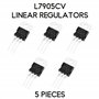Kit de 5 régulateurs de tension négative -5V 1.5A 7905 L7905 L7905CV LM7905 LM7905CV TO-220