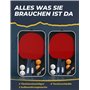 Glymnis Lot de 4 raquettes de tennis de table et 8 balles avec 2 sacs en nylon