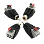 YTIan 2-pairs RCA Male femelle vers 2 bornes à femelle AV Audio Vidéo Ressort Appuyez sur type Balum connecteur adaptateur pour