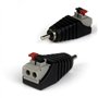 YTIan 2-pairs RCA Male femelle vers 2 bornes à femelle AV Audio Vidéo Ressort Appuyez sur type Balum connecteur adaptateur pour 