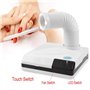 Collecteur de poussière de clou, 60W Strong Air Séchoir à air comprimé Rétractable Design de coude Fan Manucure Pedicure Machine