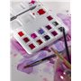 Van Gogh Set de peinture aquarelle, boîte de poche en plastique, 12-demi-pans Sélection Roses & Violets