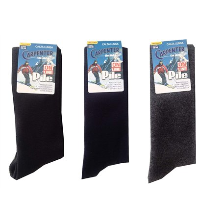 Lot de 3 paires de chaussettes longues en polaire pour homme Taille unique 39/46