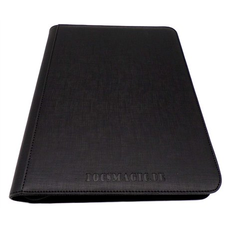 docsmagic.de 3-Ring Premium Zip-Album Black - Classeur pour Jeu de Cartes Fermeture éclair Kartenalbum Noir - PKM - YGO - MTG