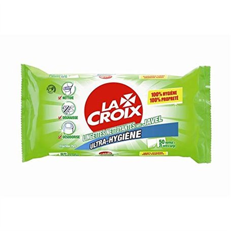 LA CROIX - Lacroix Multi-Usages Nettoyant Ménager Fraicheur Pure 50 Lingettes - le Lot De 4
