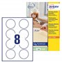 Avery Étiquettes Amovibles Rondes Blanches Ø 63