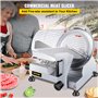 SucceBuy Trancheuse de Viande 10 inch 25cm 220V/50Hz Electrique Professionnelle Cutter Inoxidable à Viande Jambon Aliments (WED-