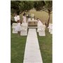 Tapis de cérémonie Just Married Blanc et Or 10 m x 75 cm