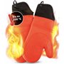 AVANA Gants de Four en Silicone - résistants à la Chaleur jusqu'à 350 °C - Maniques Gants de Cuisine - Antidérapants - Rouge