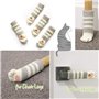 24PCS Chaussettes de Chaise tricoté avec Chat Mignon Pattes Design 6 Motifs Meubles Jambe Caps Anti Scratch Anti-Bruit Chaise Ja