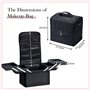 Joligrace Trousse de maquillage de voyage avec bandoulière Noir